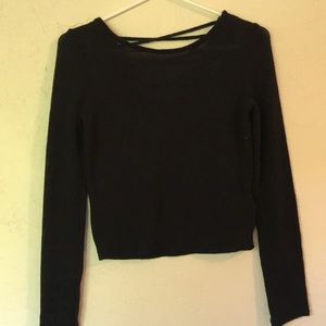 H&M cropped black sweater size small